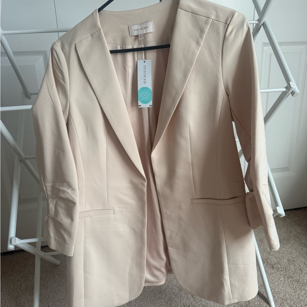 Women's Cream Blazer by Skies Are Blue